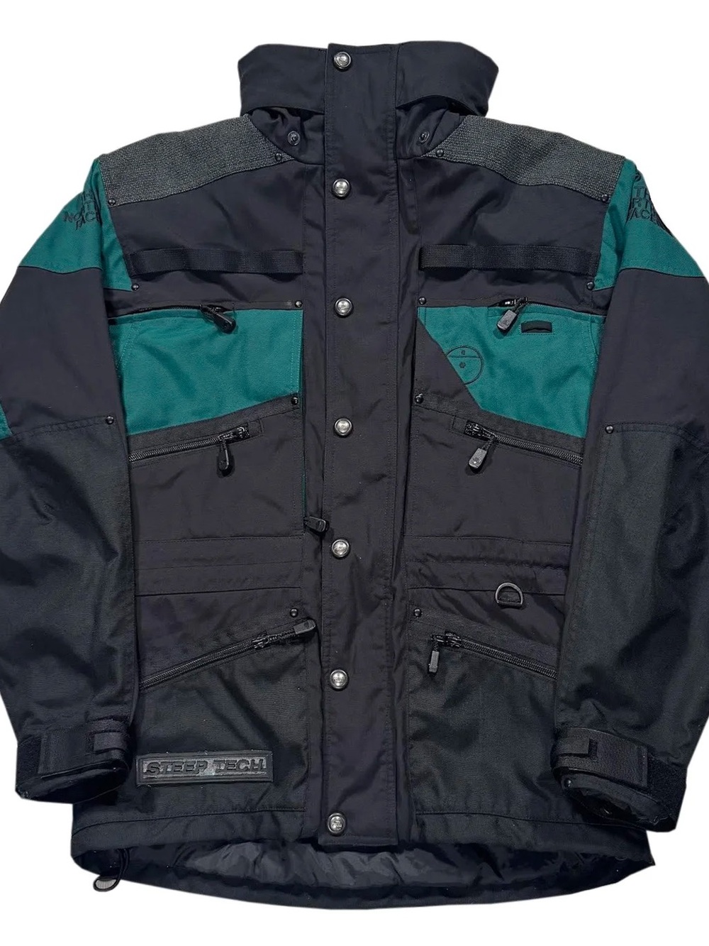 Vintage The North Face Steep Tech Black / Green Jacket (Size S)